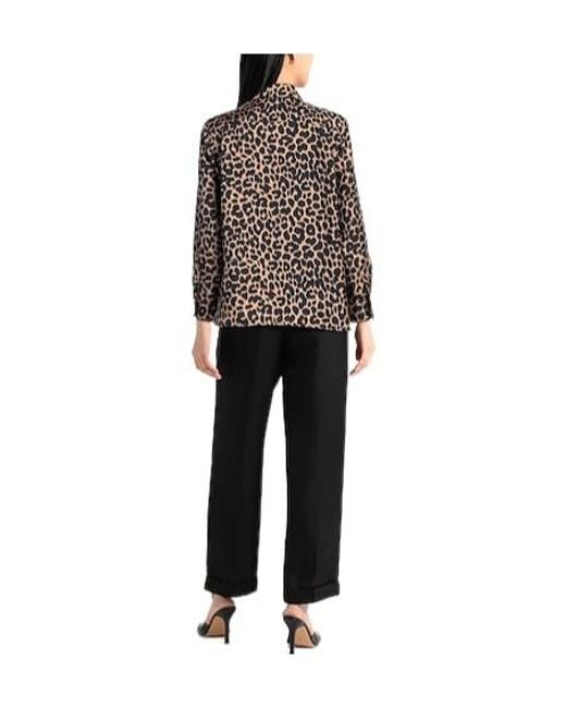 Max Mara Black Leopard Print Shirt