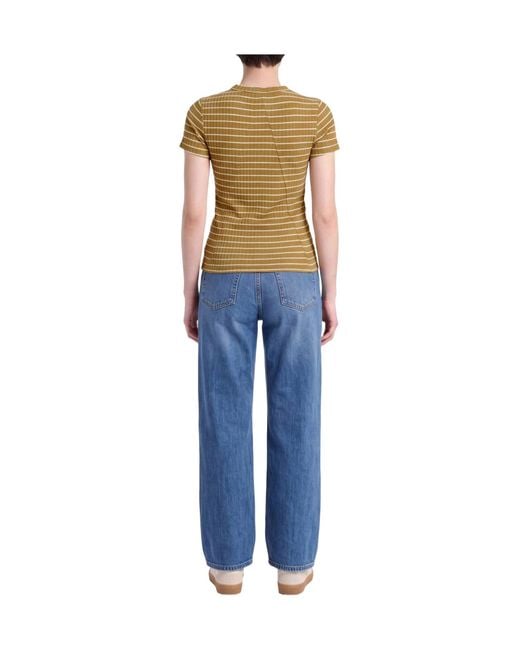 Rag & Bone Natural Striped T-Shirts