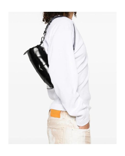 Zadig & Voltaire Black Zippered Shoulder Bag