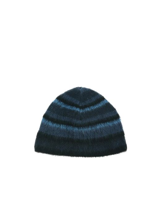 ANDERSSON BELL Blue Painted Wool Hat for men