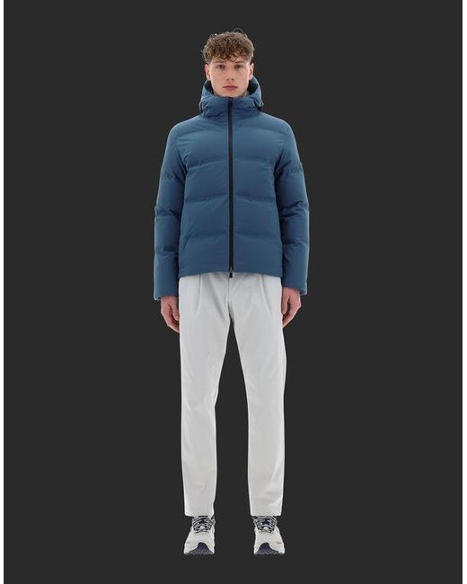 Herno Blue Zip-Up Goose Down Jacket for men