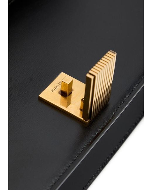 Khaite Black Blake Leather Clutch