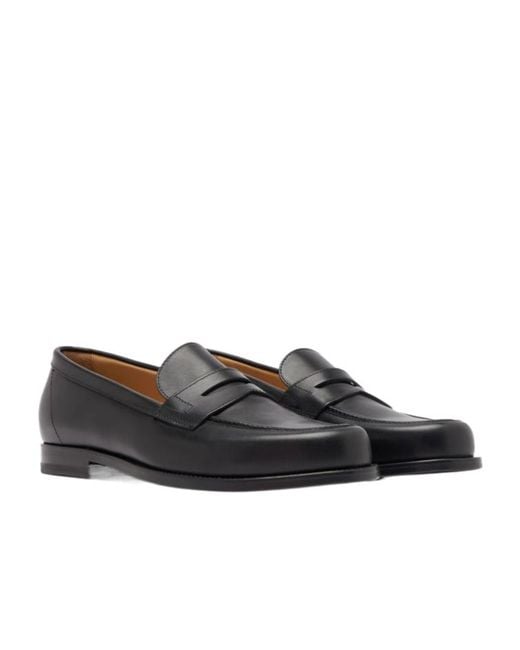 Scarosso Black Austin Round Toe Loafers for men