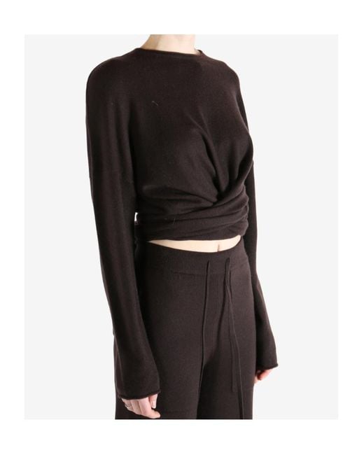 Uma Wang Black Tied Sweater