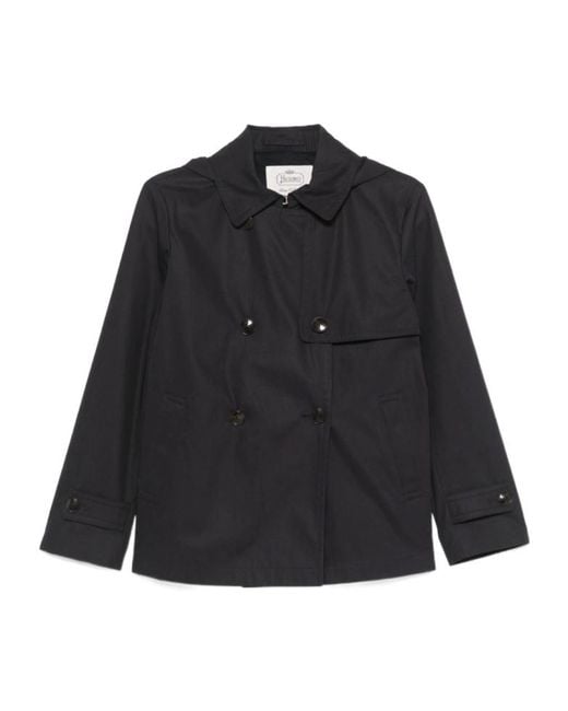 Herno Black Long-Sleeved Casual Jacket