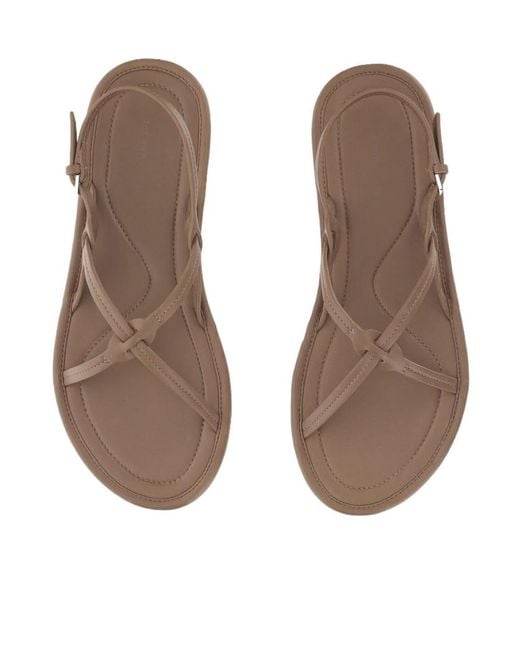 The Row Brown Leather Sandals
