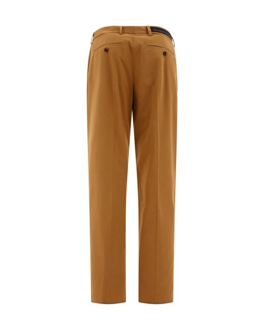 McQueen Brown Straight-Leg Trousers for men