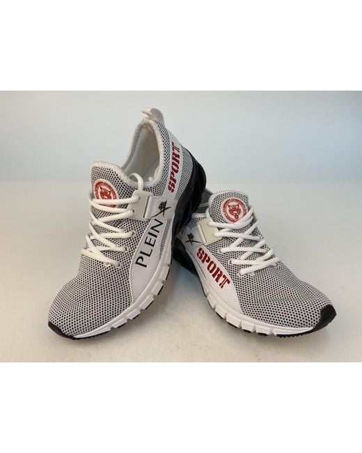 Philipp Plein Gray Logo Details Casual Sports Shoes for men