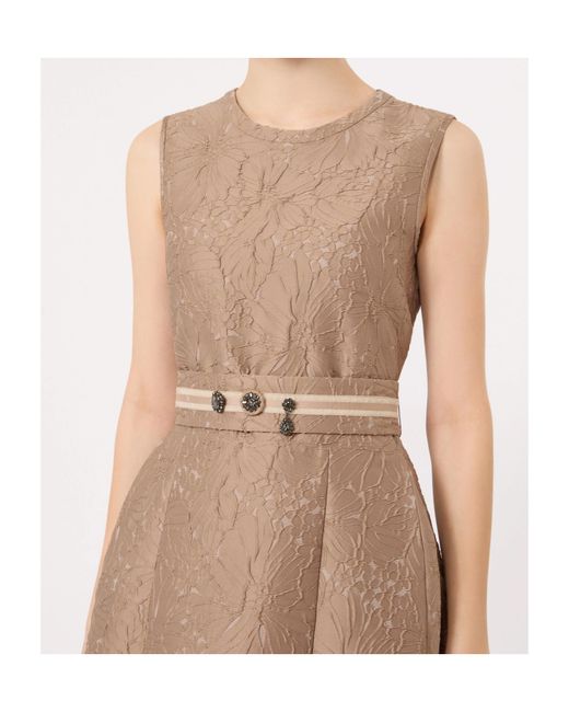 Max Mara Natural Round Neck Sleeveless Dress