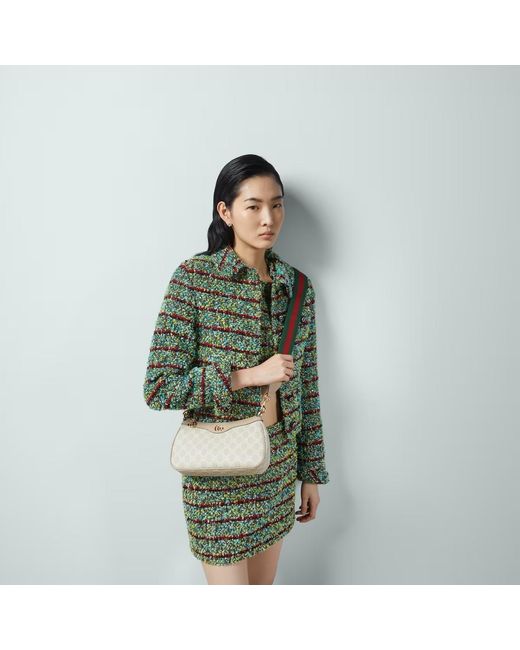Gucci Natural Ophidia Logo Plaque Shoulder Bag