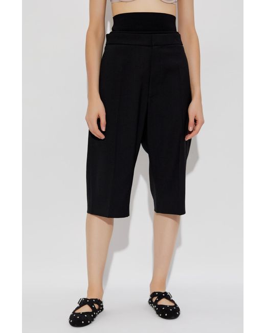 Alaïa Black Alaïa Gabardine Bermuda Shorts