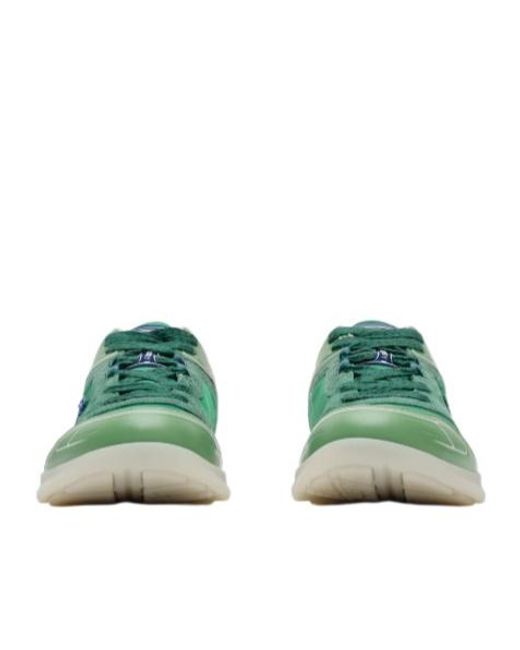 Burberry Green Equestrian Knight Appliquéd Sneakers for men