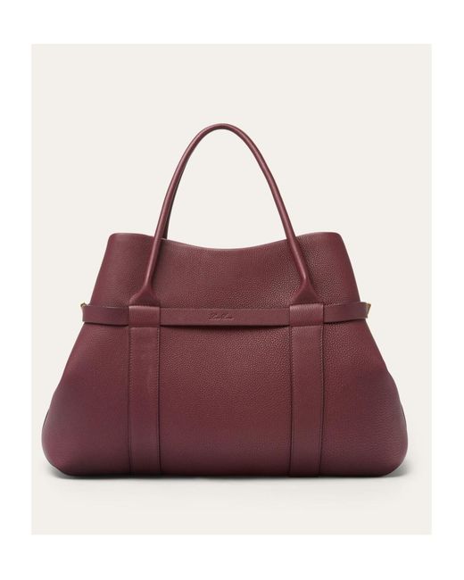 Loro Piana Red Ghiera Large Handbag
