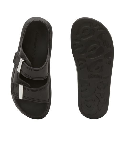 McQueen Black Sandals for men