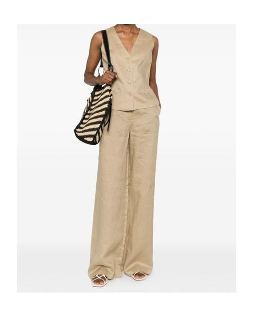 Max Mara Natural Studio Carnet V-Neck Gilet