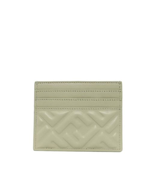 Fendi Natural Baguette Ff Motif Card Case