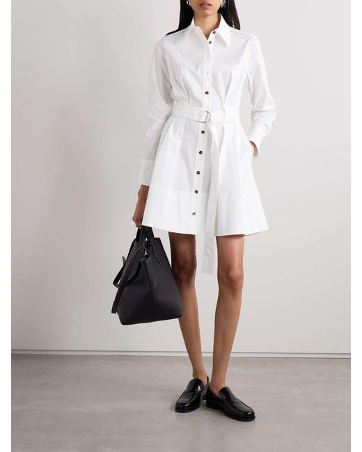 Proenza Schouler White Viola Pleated Dress