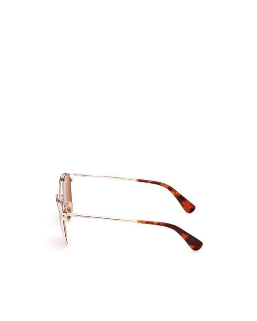 Max Mara Pink Square Frame Sunglasses