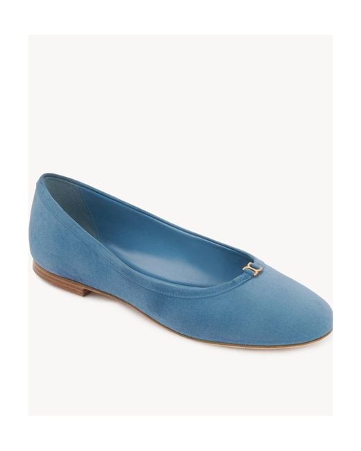 Chloé Blue Marcie Flat Ballet Shoes