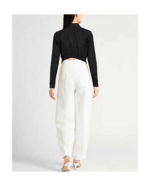 Max Mara Black Solid-Color Long-Sleeved Shirt
