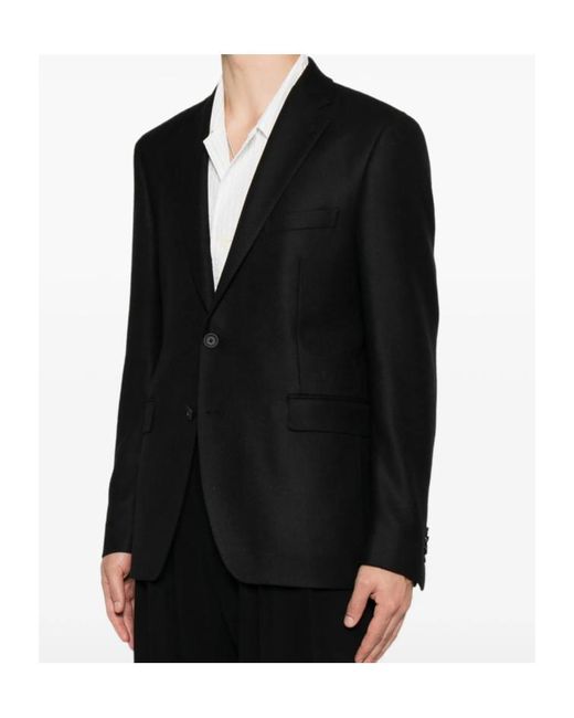 Tagliatore Black Single-Breasted Suit Jacket for men
