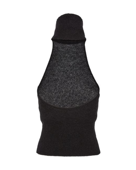 Magda Butrym Black High-Neck Top