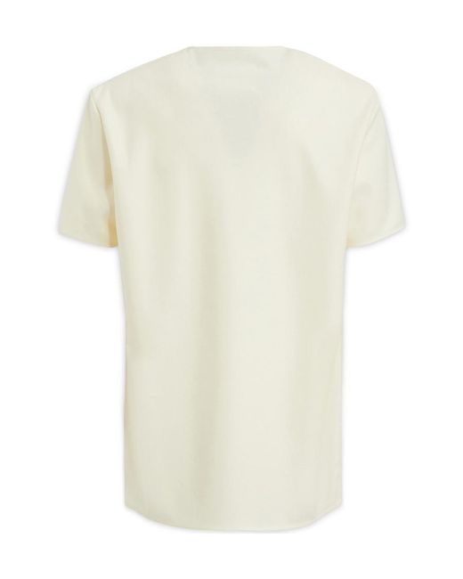 Jil Sander White Zip-Detailed Crewneck T-Shirt for men