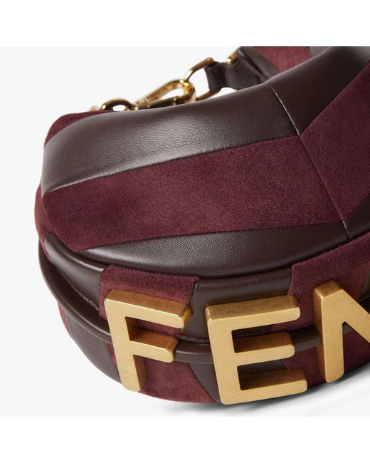 Fendi Purple Graphy Two-Toned Mini Tote Bag