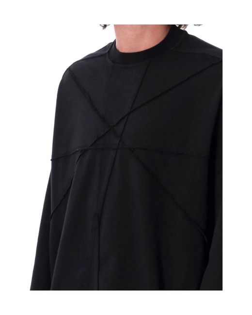 Rick Owens Black Drkshdw Stitch-Detail Sweatshirt for men