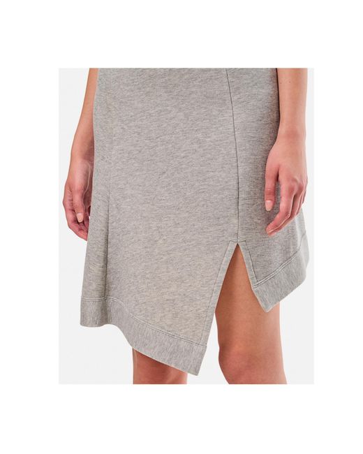 Sacai Gray High Waist Mini Asymmetric Skirt