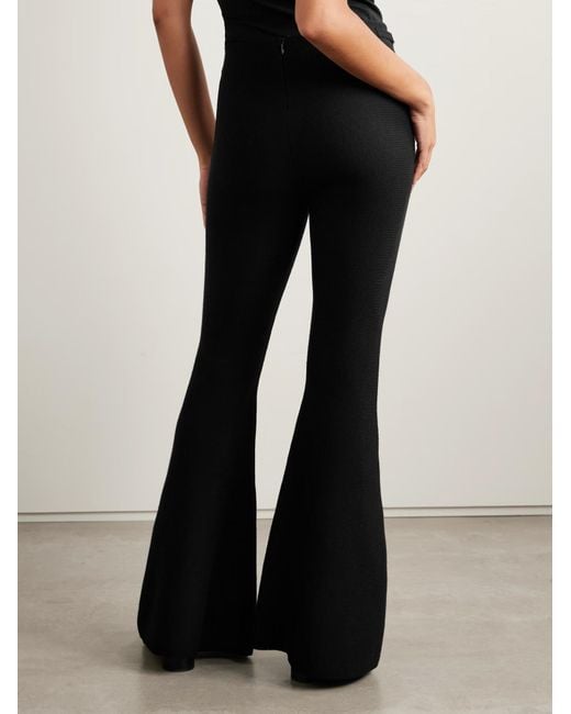 Gabriela Hearst Black Ayala Knitted Flare Pants
