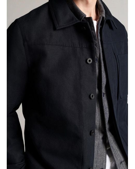 Vince Black Long-Sleeve Casual Jacket for men
