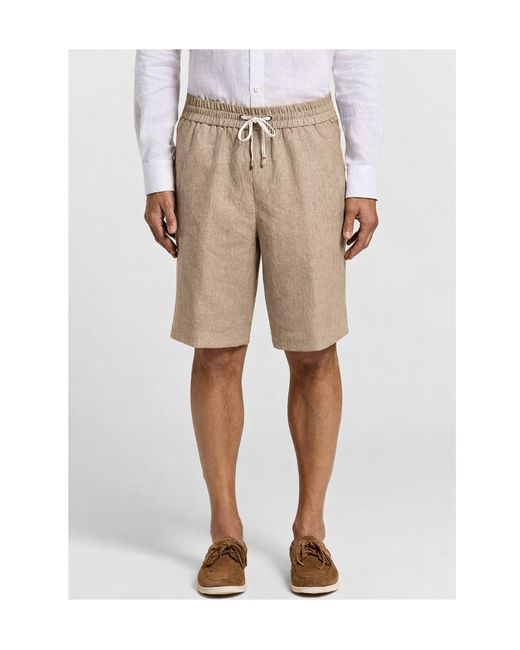 Peserico Natural Drawstring Shorts for men