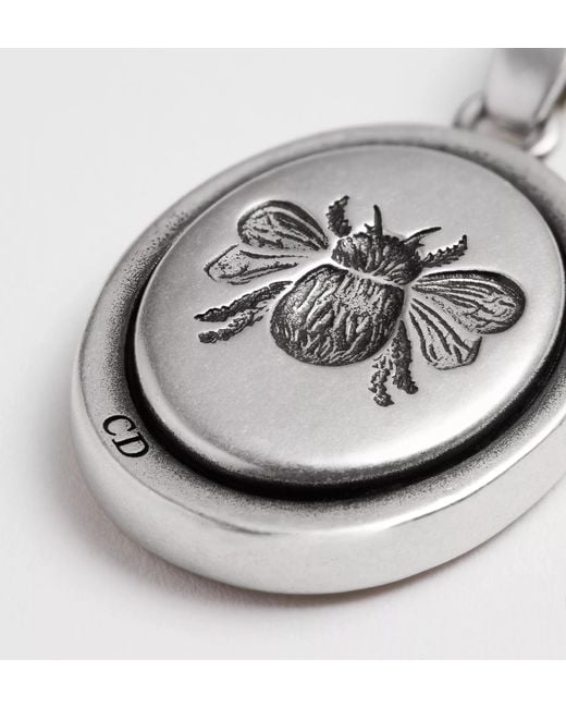Dior Metallic Cameo Bee Necklace for men