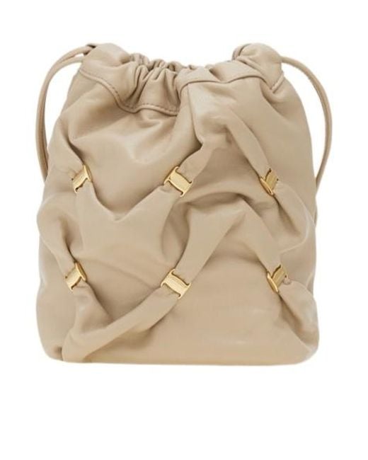 Ferragamo Natural Ferragamo Mini Bucket Bag