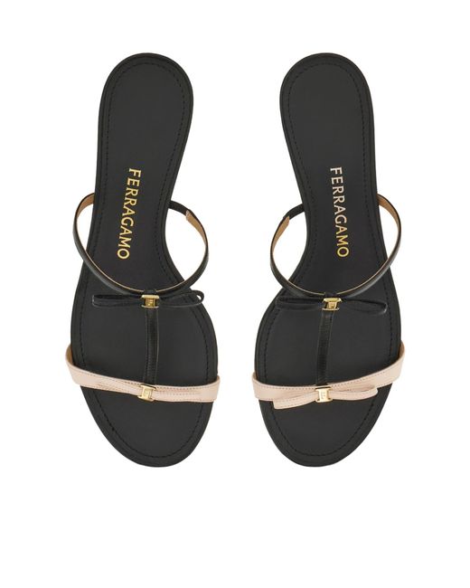 Ferragamo Multicolor Ferragamo Mini Bow Sandals