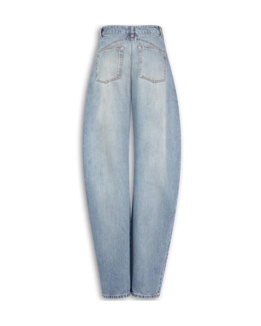 Alaïa Blue Alaïa Low-Waist Round Jeans