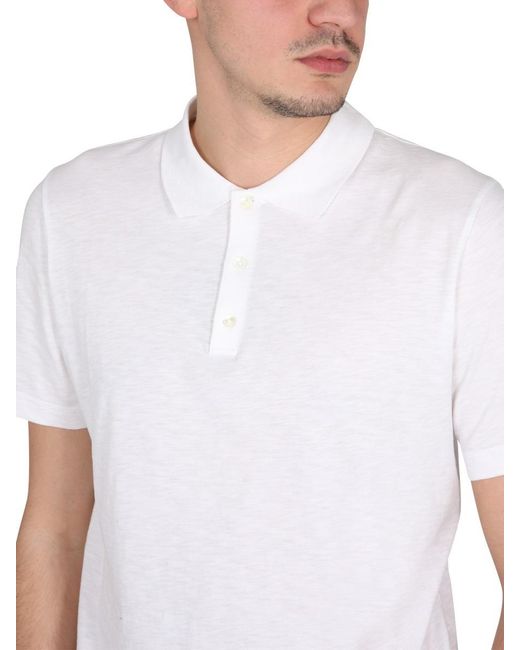 Theory White Classic Short-Sleeved Polo Shirt for men