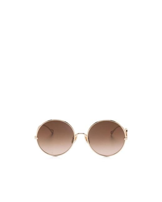 Chloé Pink Chloé Eyewear Round Frame Sunglasses