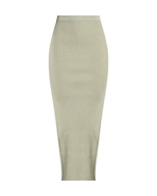Rick Owens Green Fitted Knit Dress