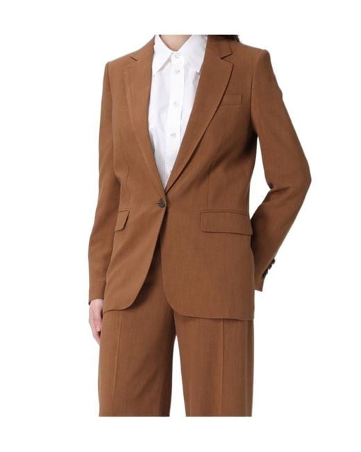 Etro Brown Long-Sleeved Suit Jacket