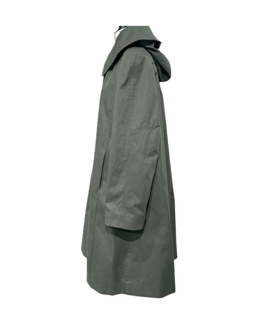Dries Van Noten Gray Long-Sleeve Trench Coat
