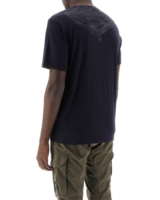 C P Company Black Short-Sleeved Round Neck T-Shirt for men