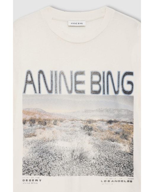 Anine Bing White Wildflower-Graphic T-Shirt