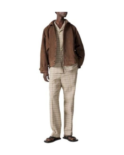 Auralee Natural Plaid Coat for men