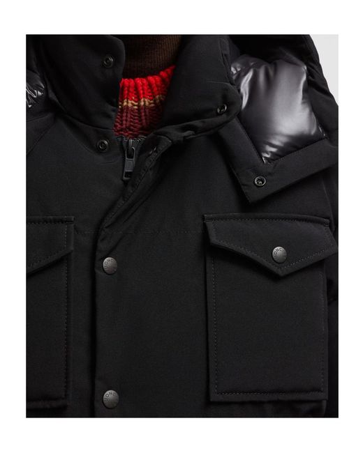 Moncler Black Fornas Hooded Short Padded Jacket for men