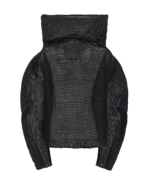 Issey Miyake Black Panini Oversized Knitwear