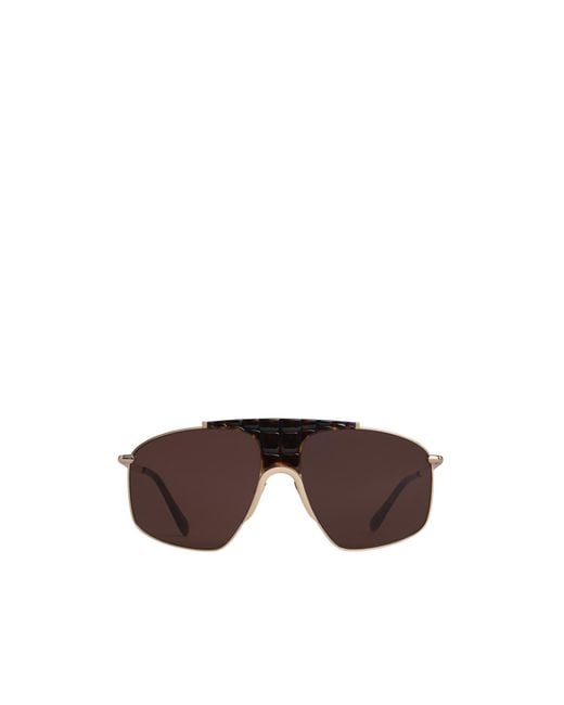 Alaïa Brown Alaïa Square Aviator Sunglasses