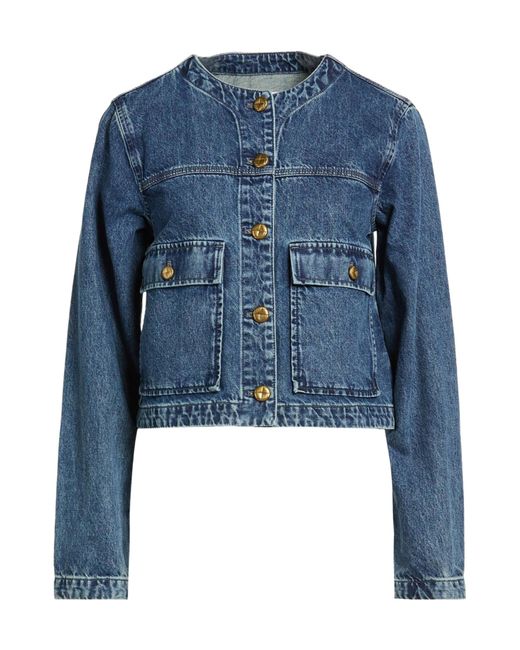 Rag & Bone Blue Minimalist Faded Dark Denim Jacket