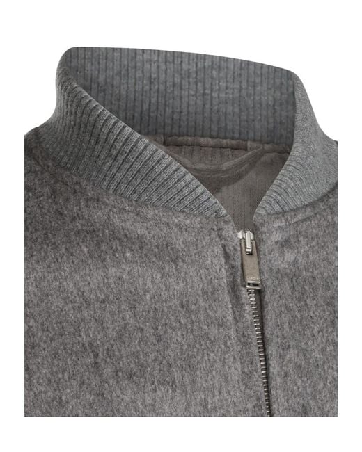 Lardini Gray Acteor Zip-Up Jacket for men